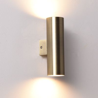 ALPINALUZ Applique Murale Bronze Vieilli  Lumière Double Haut/Bas, 2 Douilles GU10, Métallique, Ampoules Non Incluses