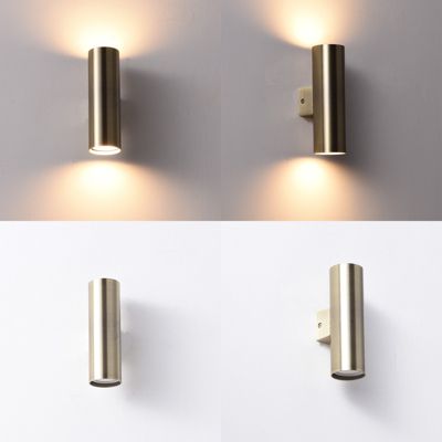 ALPINALUZ Applique Murale Bronze Vieilli  Lumière Double Haut/Bas, 2 Douilles GU10, Métallique, Ampoules Non Incluses