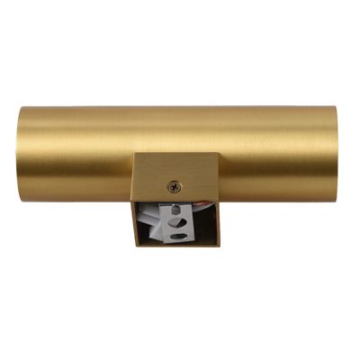 ALPINALUZ Applique Murale Dorée  Lumière Double Haut/Bas, 2 Douilles GU10, Métallique, Ampoules Non Incluses