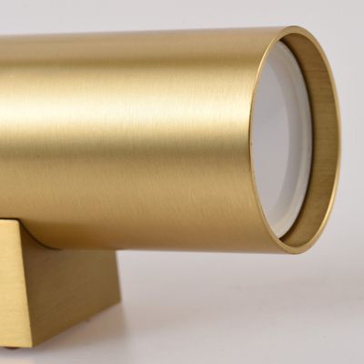 ALPINALUZ Applique Murale Dorée  Lumière Double Haut/Bas, 2 Douilles GU10, Métallique, Ampoules Non Incluses