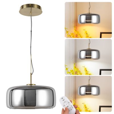 ALPINALUZ Suspension LED en cristal Alpinaluz 38 cm, 25 W, intensité variable avec télécommande Lumière chaude/neutre/froide