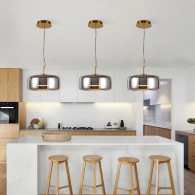 ALPINALUZ Suspension LED en cristal Alpinaluz 38 cm, 25 W, intensité variable avec télécommande Lumière chaude/neutre/froide