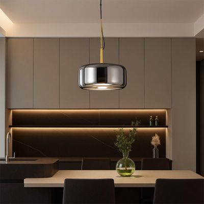 ALPINALUZ Suspension LED en cristal Alpinaluz 38 cm, 25 W, intensité variable avec télécommande Lumière chaude/neutre/froide