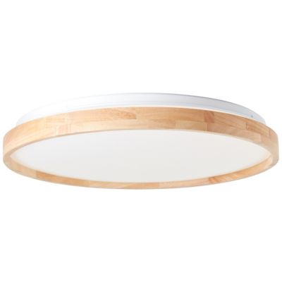 ALSON Plafonnier bois clair/blanc LED intégrée 32W métal/bois/plastique ampoule incluse