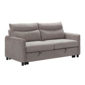 ALTAMIRA - Canapé 3 Places Convertible Tissu Gris Foncé