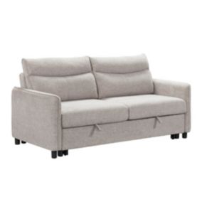 ALTAMIRA - Canapé 3 Places Convertible Tissu Gris Perle