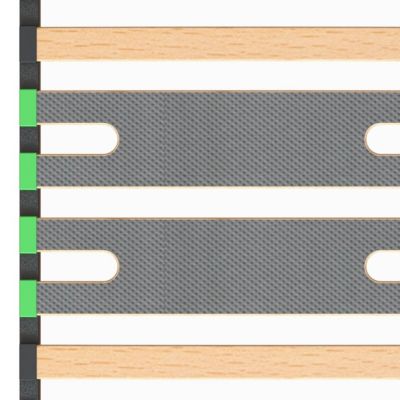 ALTOZONE - Sommier 2x16 Lattes 140x190cm