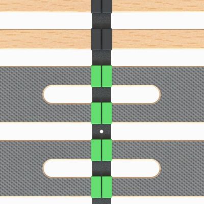 ALTOZONE - Sommier 2x16 Lattes 140x190cm