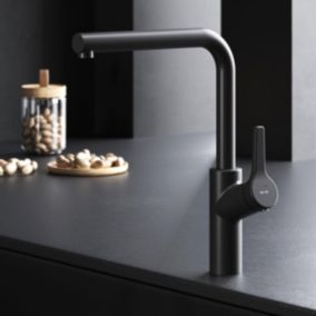 AM.PM Mitigeur de cuisine avec bec rotatif, Noir mat  FXB05022 X-Joy S