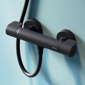 AM.PM Mitigeur Thermostatique de douche Robinet Salle de Bain Noir, FXA40022  X-Joy