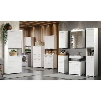 Armoire De Salle De Bain Suspendue Stella Trading Blanche - 76x71x23 Cm Moderne