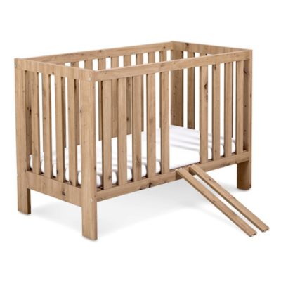 AMELIA II Lit bébé évolutif avec barrière de sécurité Chêne sans tiroir