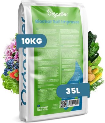 Amendement Du Sol Biochar - 10 Kg - 35 L - Amendement Organique Du Sol - Organifer
