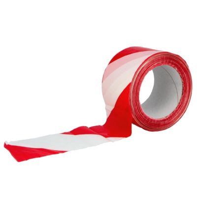AMIG - Bande de balisage  522 - 70 mm x 200 m - Polyéthylène faible densité LDPE - Rouge-Blanc