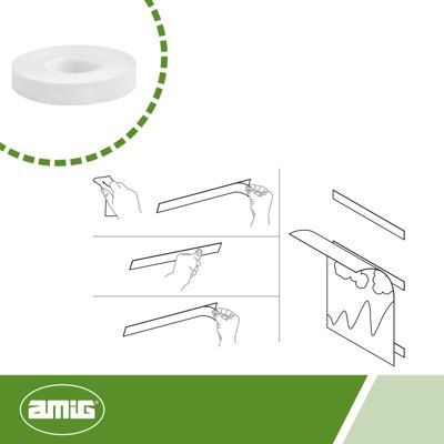 AMIG - Ruban adhésif à deux côtés  512 - 5 m x 12 mm - Blanc