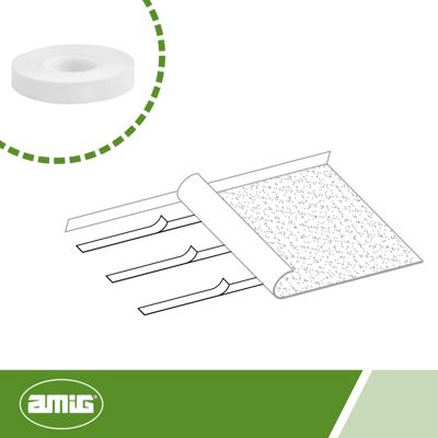 AMIG - Ruban adhésif à deux côtés  512 - 5 m x 12 mm - Blanc