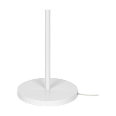 Amor Lampadaire 1xE27 Max.60W Métal Blanc/Câble PVC Transparent/Abat-jour en Tissu Gris
