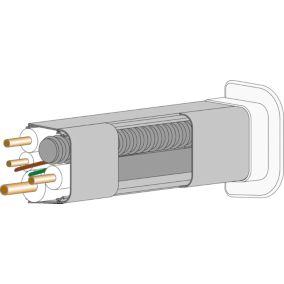 Amorce droite pour goulotte 80 x 60 mm spécial climatiseur fixe Autogyre