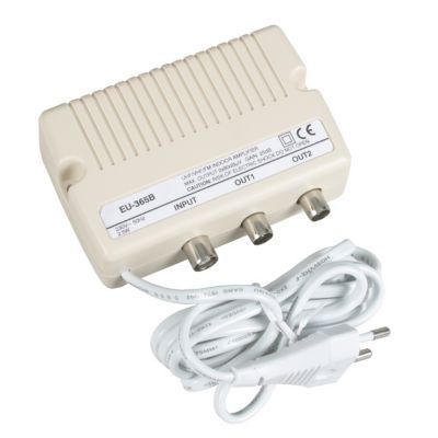 Amplificateur Intérieur UHF - OPTEX - 1 entrée 2 sorties - Gain 25dB - Couleur Blanc - 3