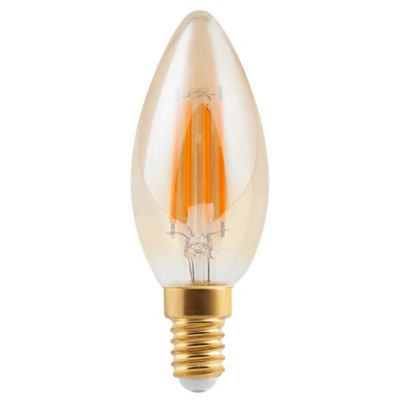 Ampoule à filament flamme LED Diall E14 5W=35W blanc chaud Castorama