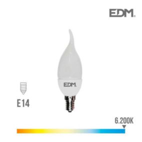 Ampoule bougie LED SMD 5W E14 6400K - EDM - Lumière froide - Utilisation en veille