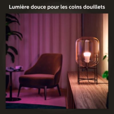 Ampoule connectée connectée dimmable Bluetooth Philips Hue IP20 A60 E27 1100lm 11W multicolore