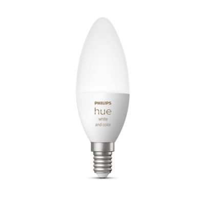 Ampoule connectée dimmable Bluetooth Philips Hue IP20 Flamme E14 470lm 5,3W multicolore