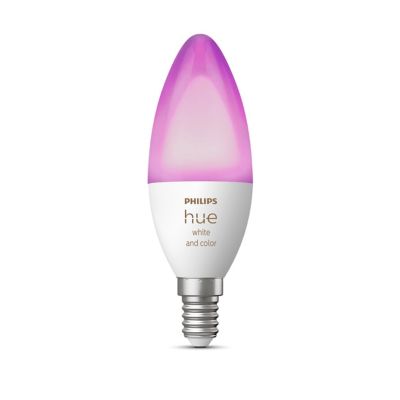 Ampoule connectée dimmable Bluetooth Philips Hue IP20 Flamme E14 470lm 5,3W multicolore