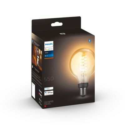 Ampoule connectée dimmable Bluetooth Philips Hue IP20 Globe E27 550lm 7W  blanc chaud