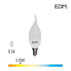 Ampoule - EDM - Bougie Bohême LED SMD 5W - Blanc chaud - Compatible variateur - Forme flamme