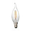 Ampoule filament LED flamme courbée E14 4W=40W blanc chaud