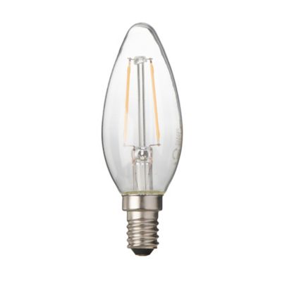 Ampoule filament LED flamme E14 2W=25W blanc chaud Castorama
