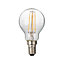 Ampoule filament LED sphérique E14 4W=40W blanc chaud