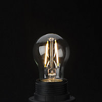 Ampoule filament LED sphérique E27 2,1W=25W blanc chaud