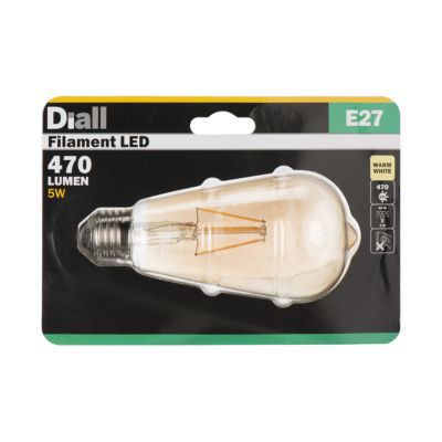 Ampoule filament LED T26/Pygmy E27 5W=40W blanc chaud