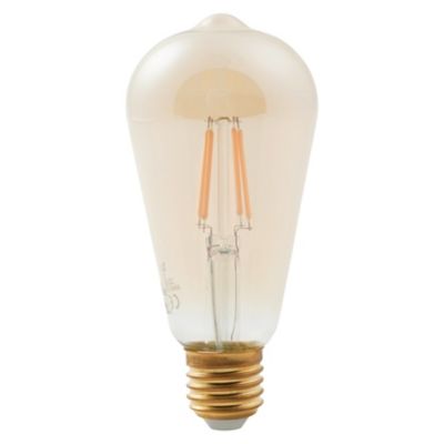Ampoule à filament ST64 LED Diall E27 6W=40W blanc chaud Castorama