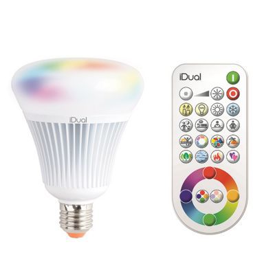 Kit d'ampoule E27 à filament + télécommande iDual Verre 653859