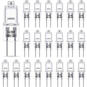 Ampoule Halogene G4 12V 20W Ampoule G4 Ampoule Halogène Dimmable G4 2800K Base G4 BIpin Capsule Transparente