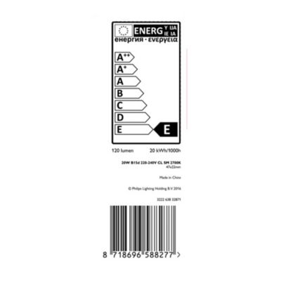 Ampoule incandescente Machine à coudre B15 20W=20W bl. chaud Castorama