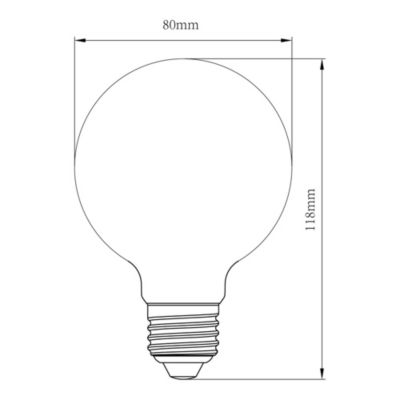 Ampoule LED à filament ballon Jacobsen E27 1055 lm 7.8W 75W blanc chaud laiteux