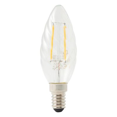 Ampoule LED à filament Diall flamme torsadée E14 3W=25W blanc chaud