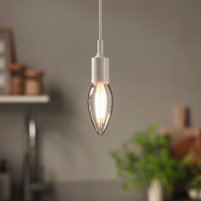 Ampoule LED à filament flamme E14 250lm 1.8W = 25W Ø3.5cm Diall blanc chaud