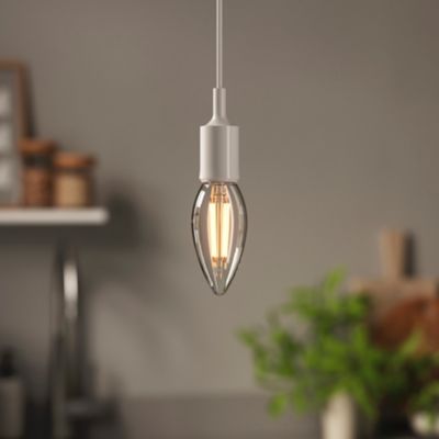 Ampoule LED à filament flamme E14 550lm 4W = 44W Ø3.5cm Diall blanc chaud