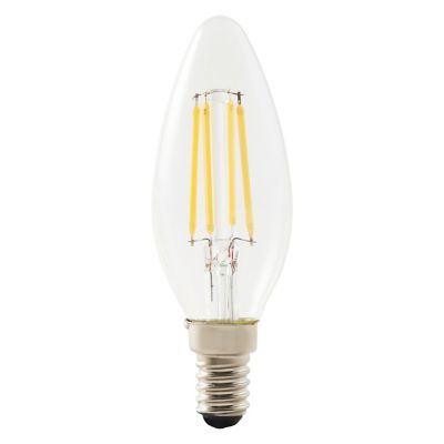 Ampoule LED à filament flamme E14 550lm 4W = 44W Ø3.5cm Diall blanc neutre