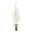 Ampoule LED à filament flamme opaque E14 250lm 1.8W = 25W Ø3.5cm Diall blanc chaud