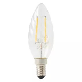 Ampoule LED à filament flamme torsadée E14 250lm 1.8W = 25W Ø3.5cm Diall blanc chaud