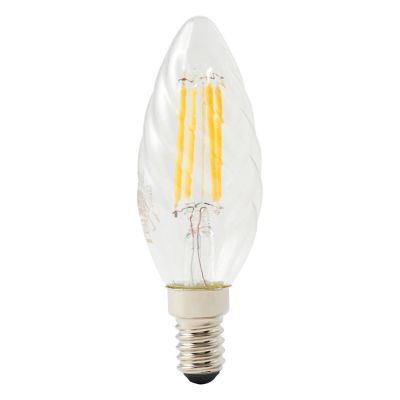 Ampoule LED Torsadée Arco 17 Cm Couleur Ambre - Décoration Lumineuse - Neuf Emballé