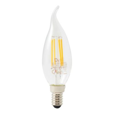 Ampoule déco flamme filament LED E14 - 3W - Blanc chaud - 470 Lumen - 2700K  - A++ - Zenitech