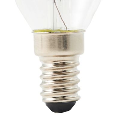 Ampoule LED à filament flamme verre transparent E14 470lm 3.4W