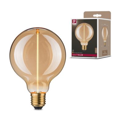 Ampoule LED à filament Floating Shine forme globe E27 140lm 2,8W ⌀9,5cm blanc extra chaud, doré Paulmann